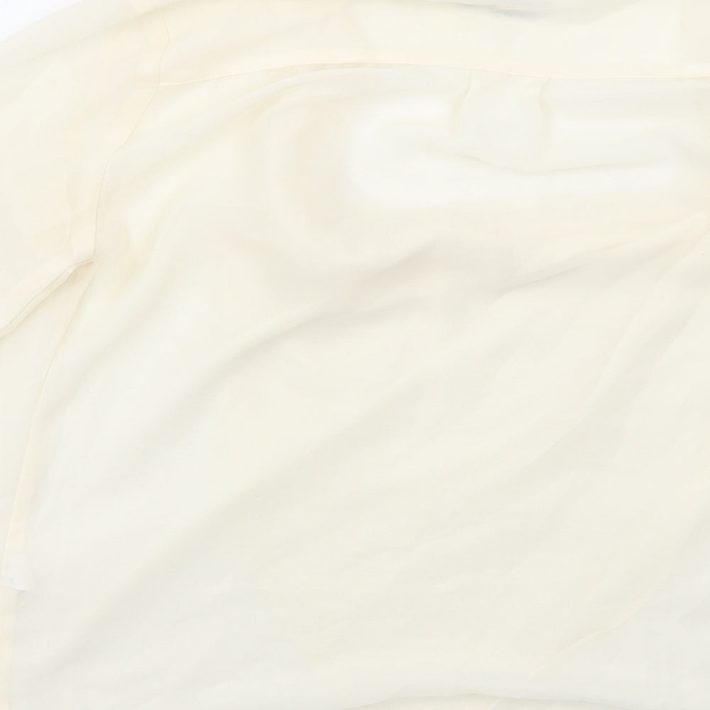 ASOS Womens Ivory Polyester Basic Blouse Size 6 Round Neck