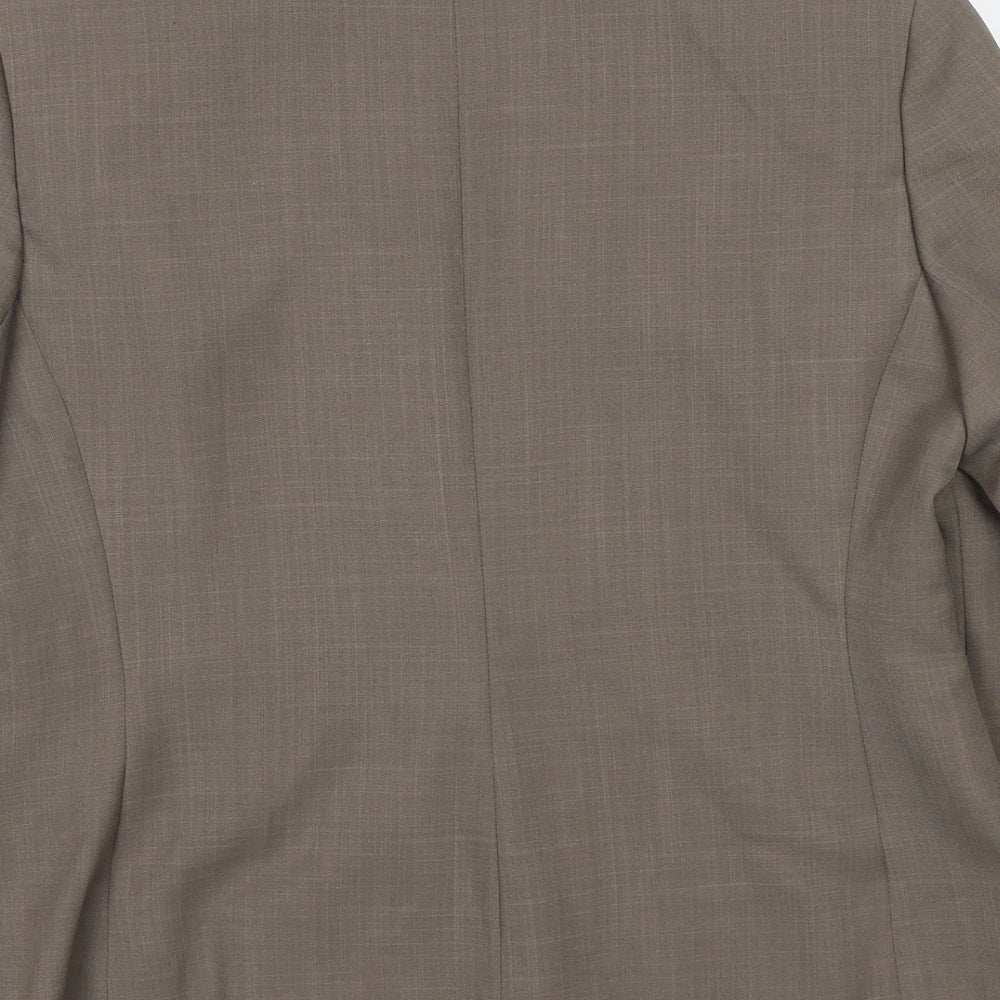 Autonomy Womens Grey Polyester Jacket Suit Jacket Size 14 - Shoulder Pads