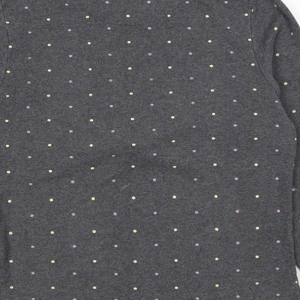 Tottie Girls Grey Polka Dot Cotton Pullover Sweatshirt Size L Pullover