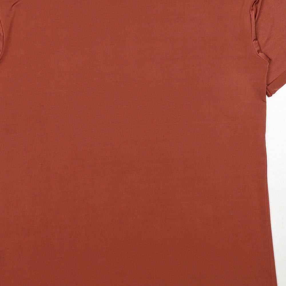 ASOS Womens Brown Polyester T-Shirt Dress Size 6 Round Neck Pullover