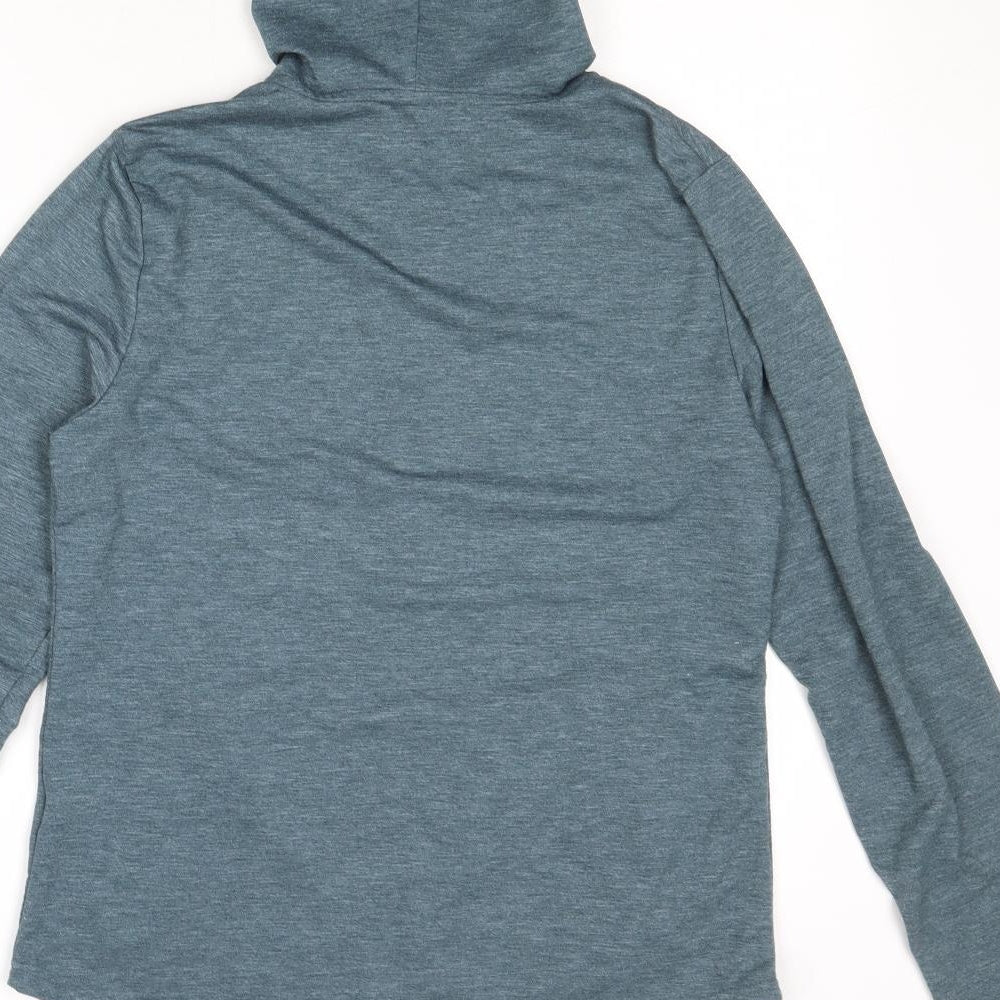 32 Degrees Womens Blue Polyester Full Zip Hoodie Size S Zip