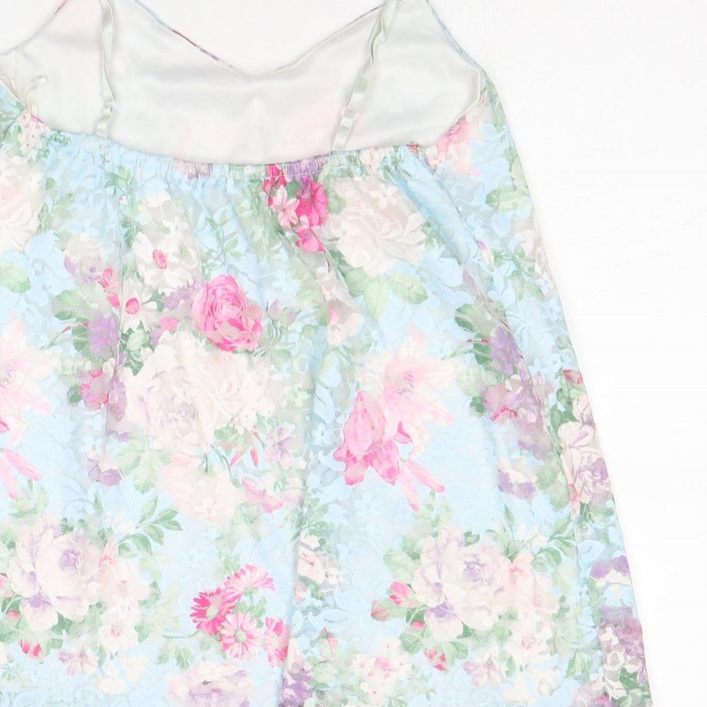 Quiz Womens Multicoloured Floral Polyester Basic Tank Size 6 V-Neck