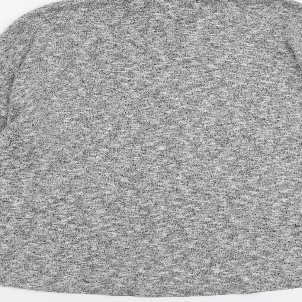 H&M Womens Grey High Neck Polyester Pullover Jumper Size S