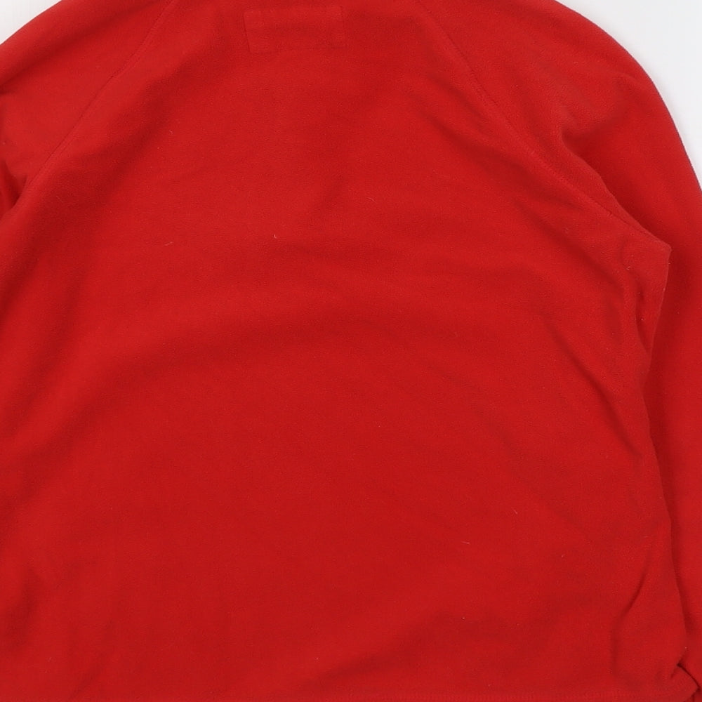 Marks & Spencer Womens Red Polyester Pullover Sweatshirt Size 12 Zip