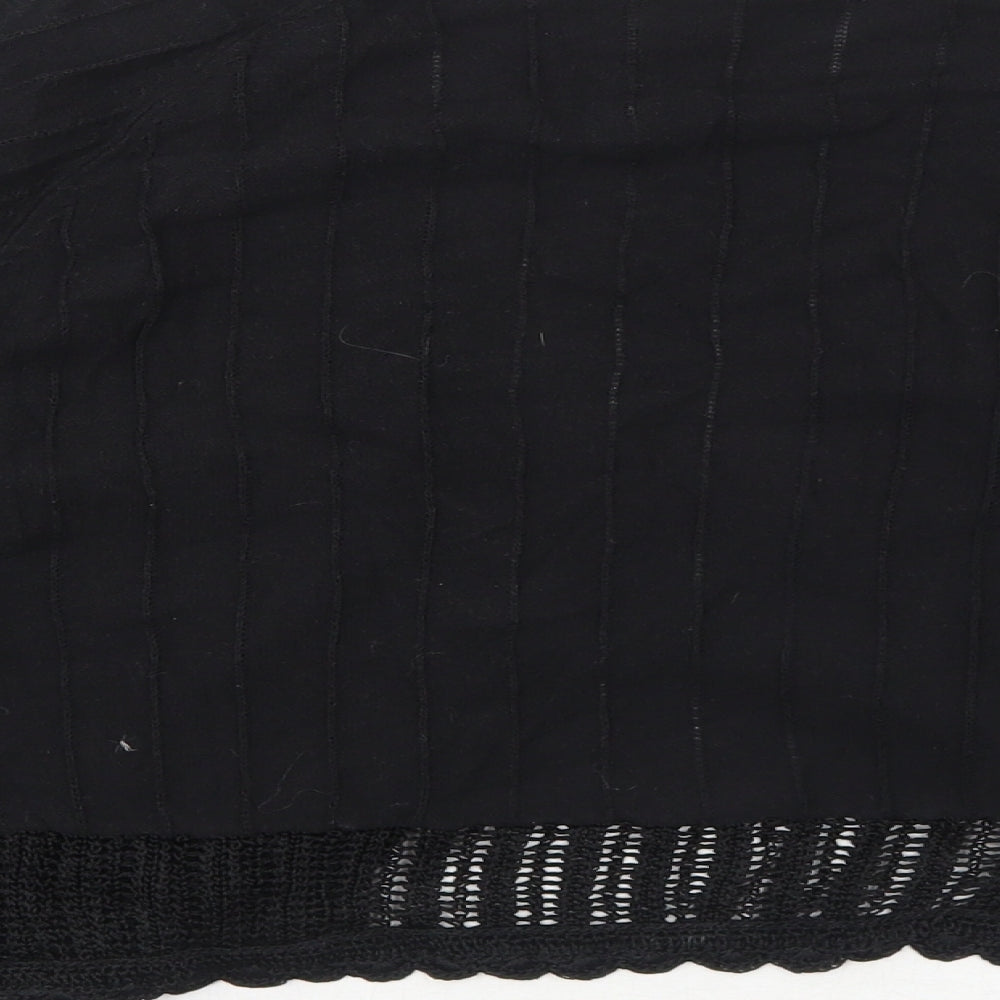 Savida Womens Black V-Neck Acrylic Cardigan Jumper Size 12