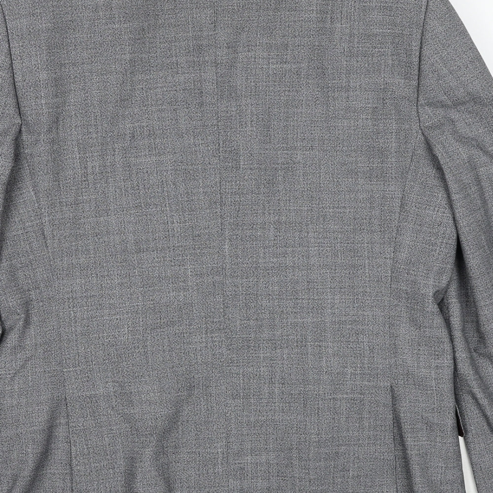 Burton Mens Grey Polyester Jacket Suit Jacket Size 40 Regular