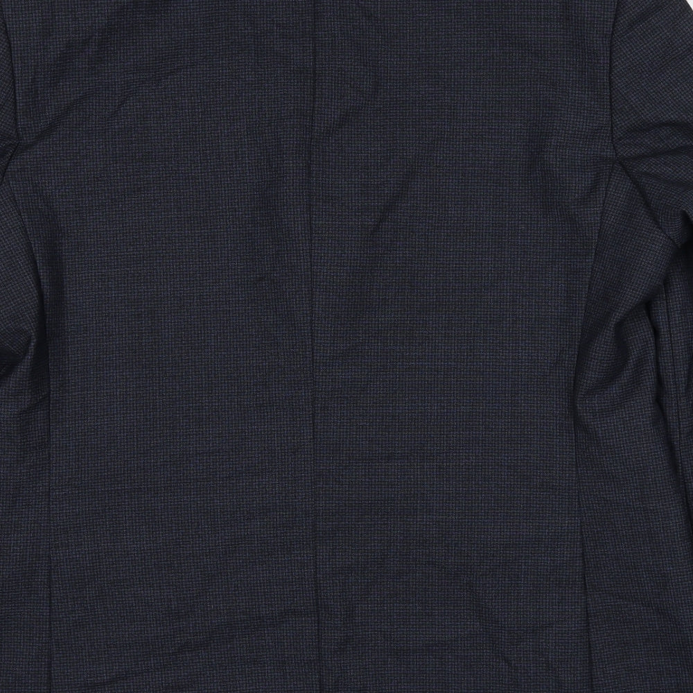 Marks & Spencer Mens Blue Wool Jacket Suit Jacket Size 44 Regular