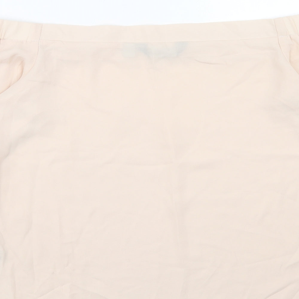 Dorothy Perkins Womens Pink Polyester Basic Blouse Size 8 Off the Shoulder