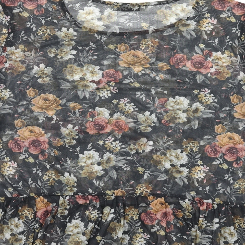 Innocence Womens Multicoloured Floral Polyester Basic Blouse Size 16 Round Neck