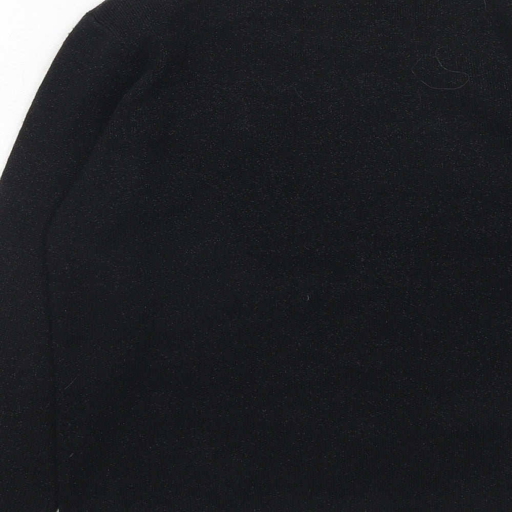 Marks & Spencer Womens Black Roll Neck Acrylic Pullover Jumper Size 10