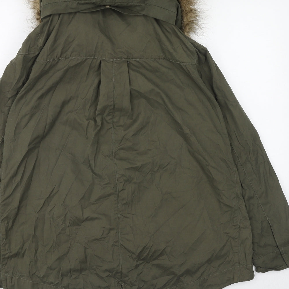 Marks & Spencer Womens Green Jacket Size 8 Zip