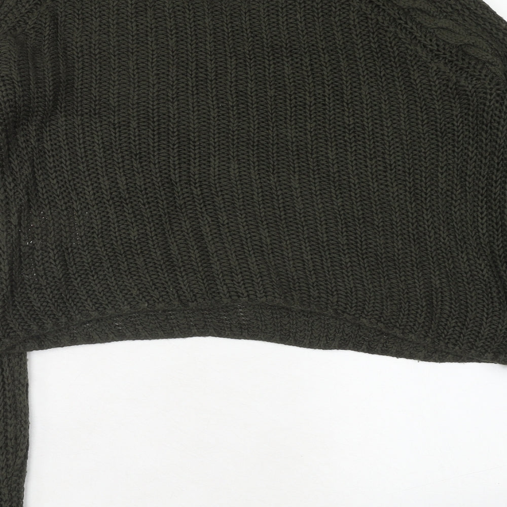 Only Womens Green Round Neck Acrylic Pullover Jumper Size XS