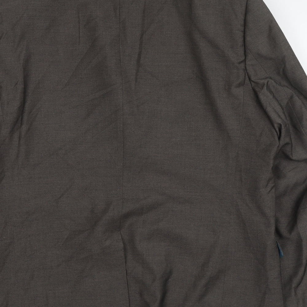 NEXT Mens Brown Polyester Jacket Suit Jacket Size L Regular