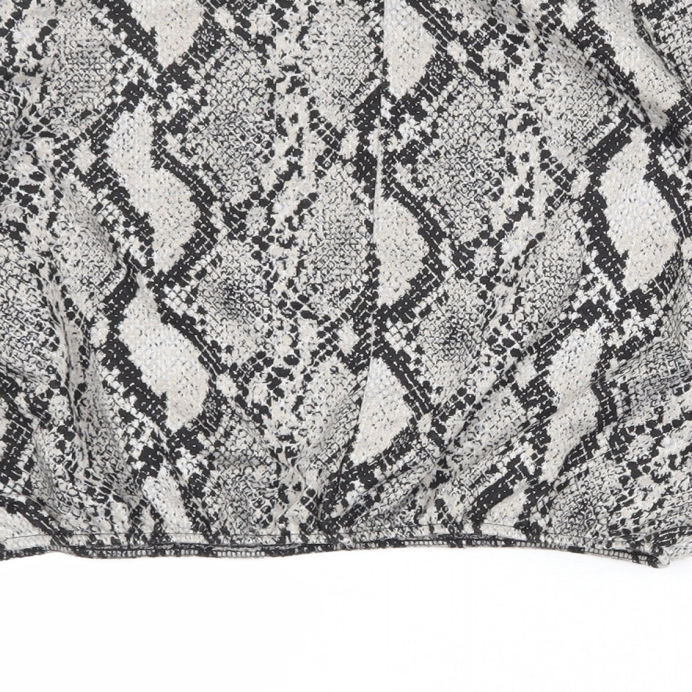 Zara Womens Beige Animal Print Polyester Pullover Sweatshirt Size M Pullover - Snakeskin Pattern