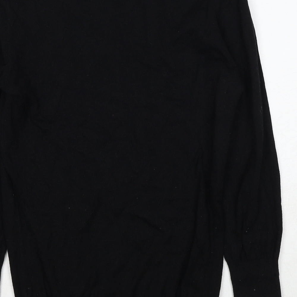 NEXT Womens Black Boat Neck Cotton Pullover Jumper Size 8