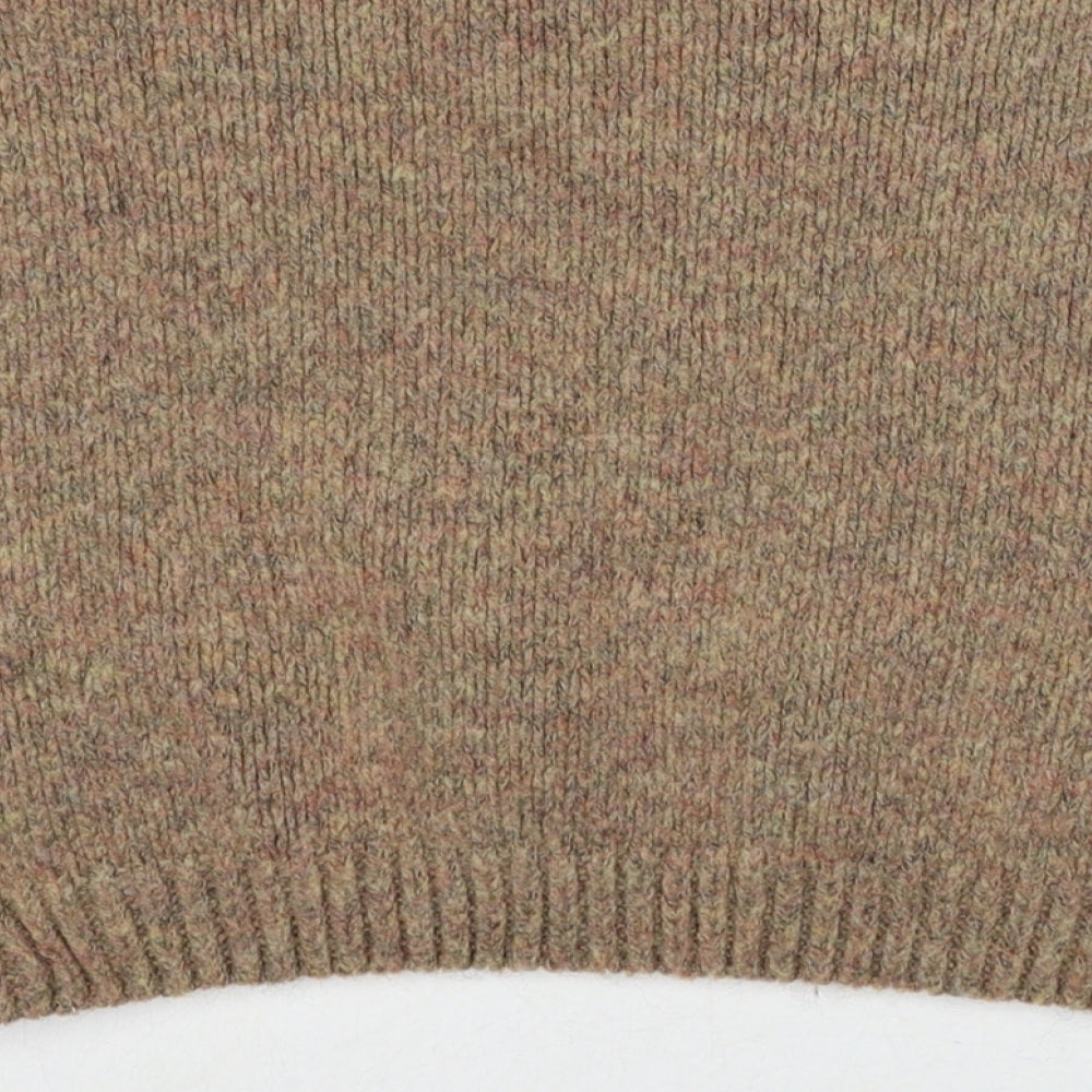 Motel Womens Brown Round Neck Polyester Pullover Jumper Size XS