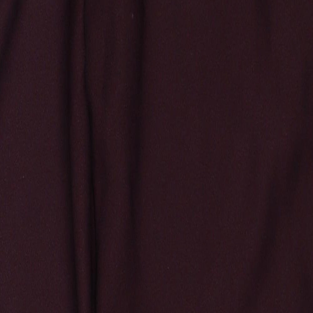 Wallis Womens Purple Polyester Trousers Size 8 Regular