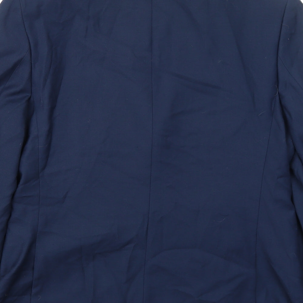 Marks & Spencer Mens Blue Polyester Jacket Suit Jacket Size 38 Regular