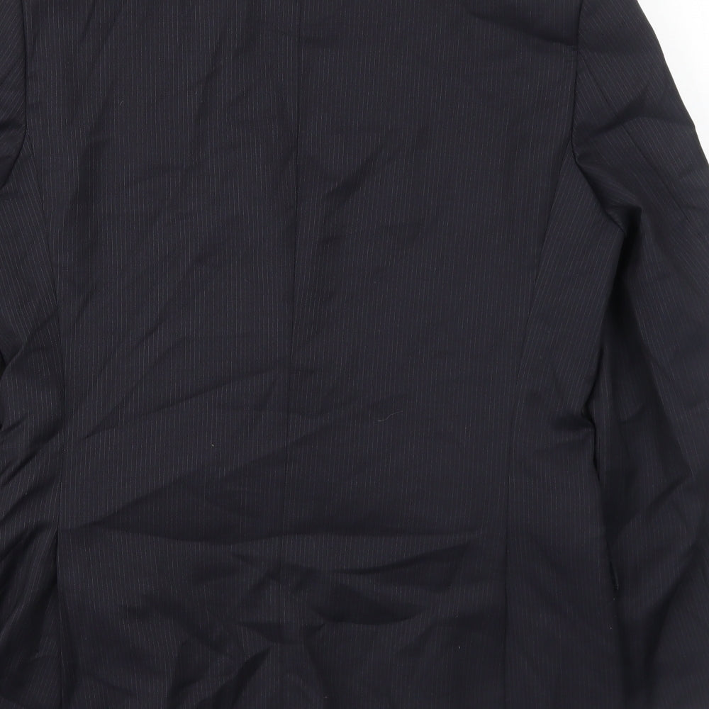 Lanificio Mens Black Wool Jacket Suit Jacket Size 38 Regular