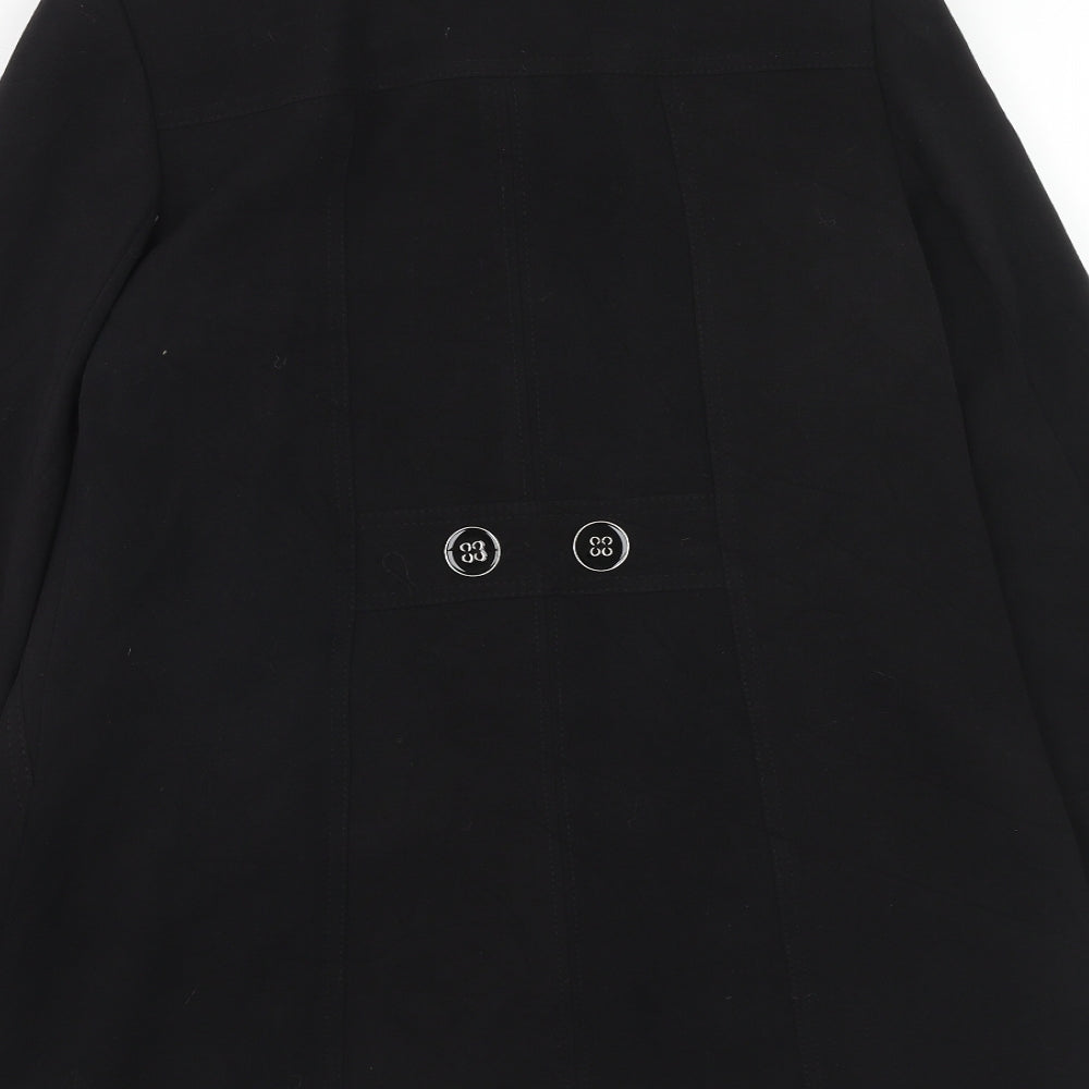 BHS Womens Black Jacket Size 8 Button