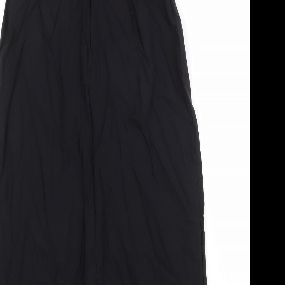 Marks & Spencer Womens Black Viscose Sheath Size 14 Square Neck Zip