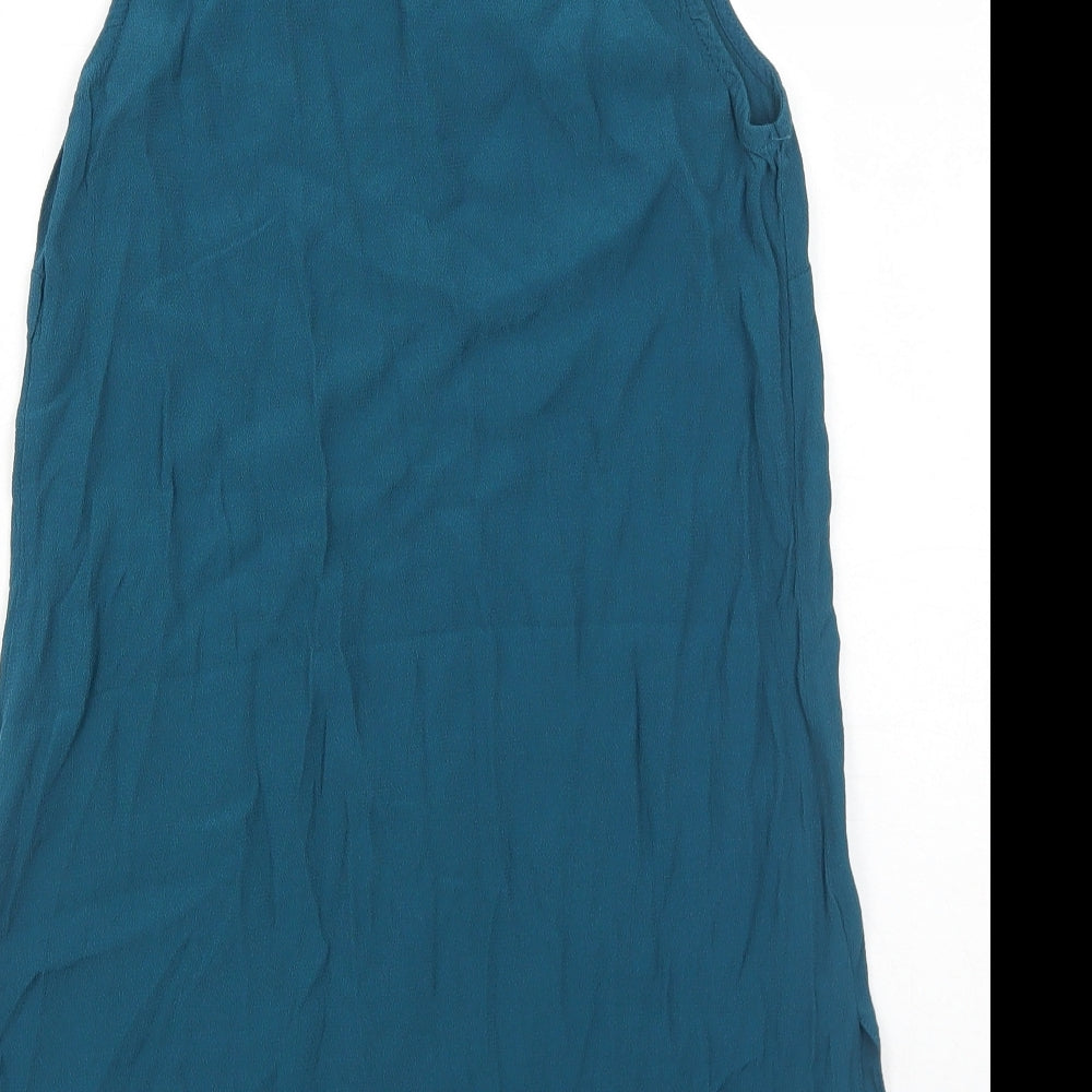 Red Herring Womens Blue Viscose Basic Tank Size 8 Round Neck