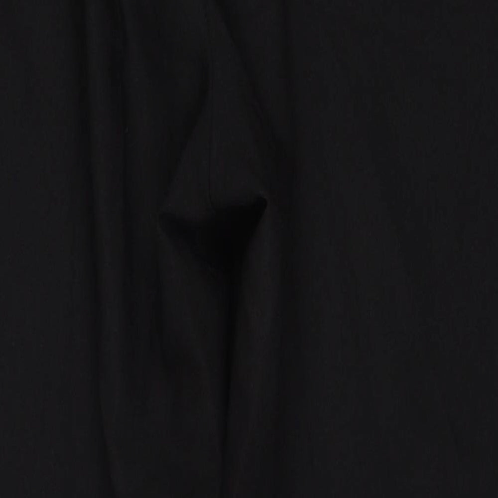 Dorothy Perkins Womens Black Polyester Trousers Size 14 Regular Zip