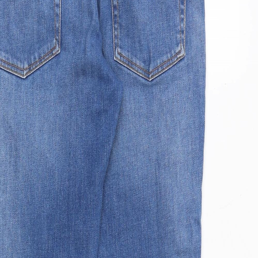 Topman Mens Blue Cotton Straight Jeans Size 30 in Regular Button - Short