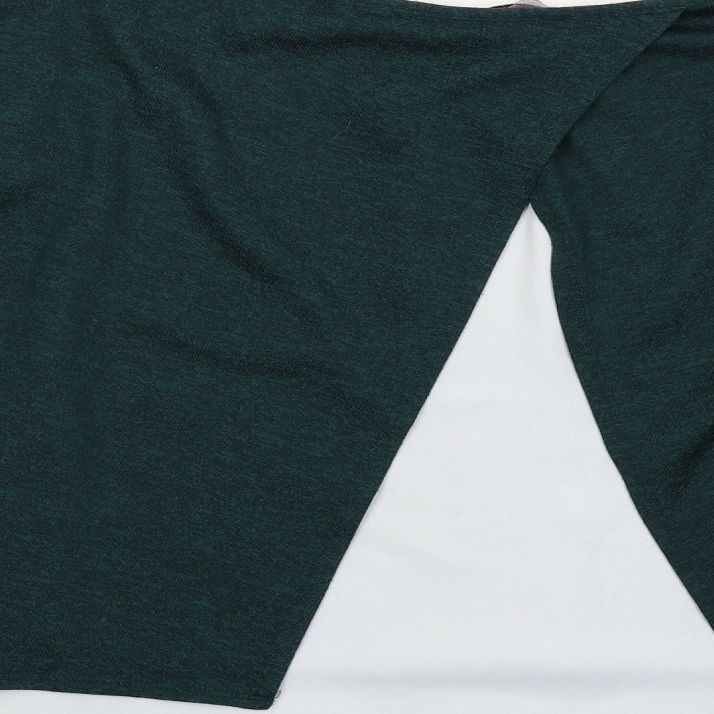 Dorothy Perkins Womens Green Polyester Basic Blouse Size 14 Boat Neck - Layered