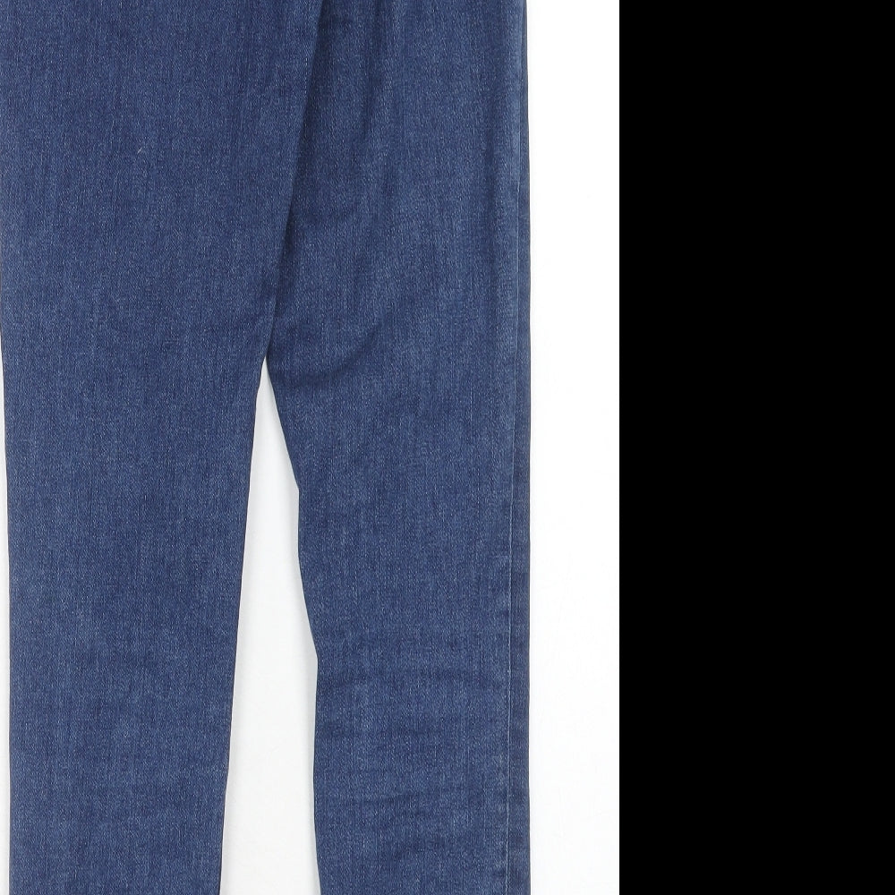 ASOS Womens Blue Cotton Skinny Jeans Size 28 in L32 in Regular Zip