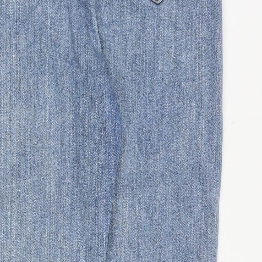 Marks & Spencer Womens Blue Cotton Skinny Jeans Size 8 Regular Zip