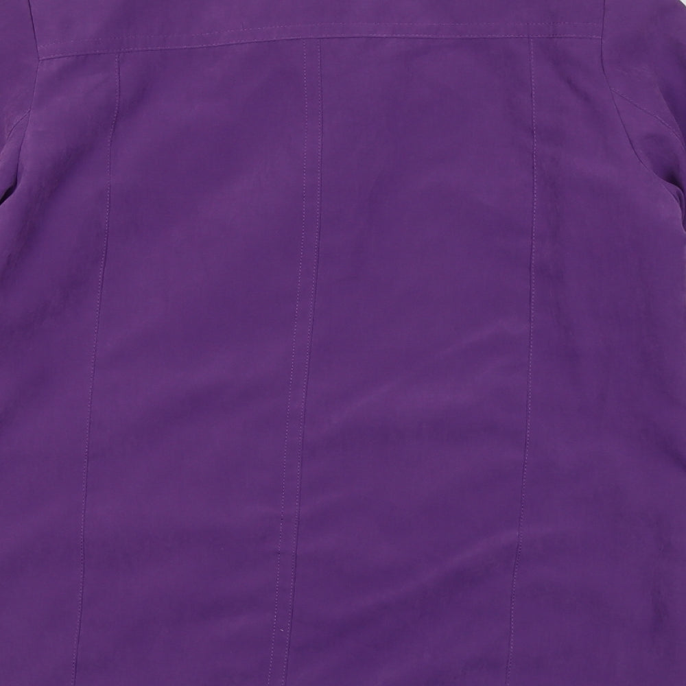 EWM Womens Purple Pea Coat Coat Size 12 Button