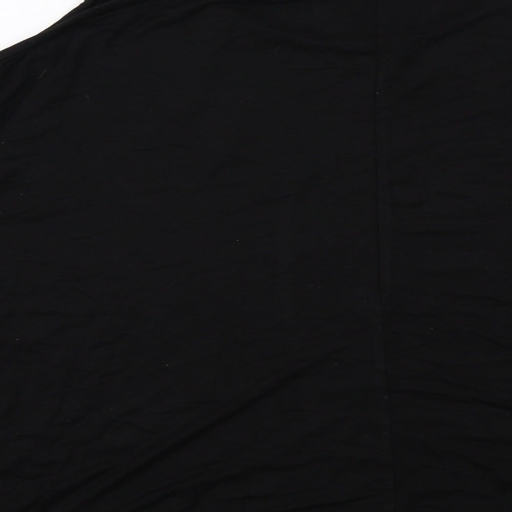 Very Womens Black Viscose Basic Blouse Size 14 Round Neck - Cold Shoulder