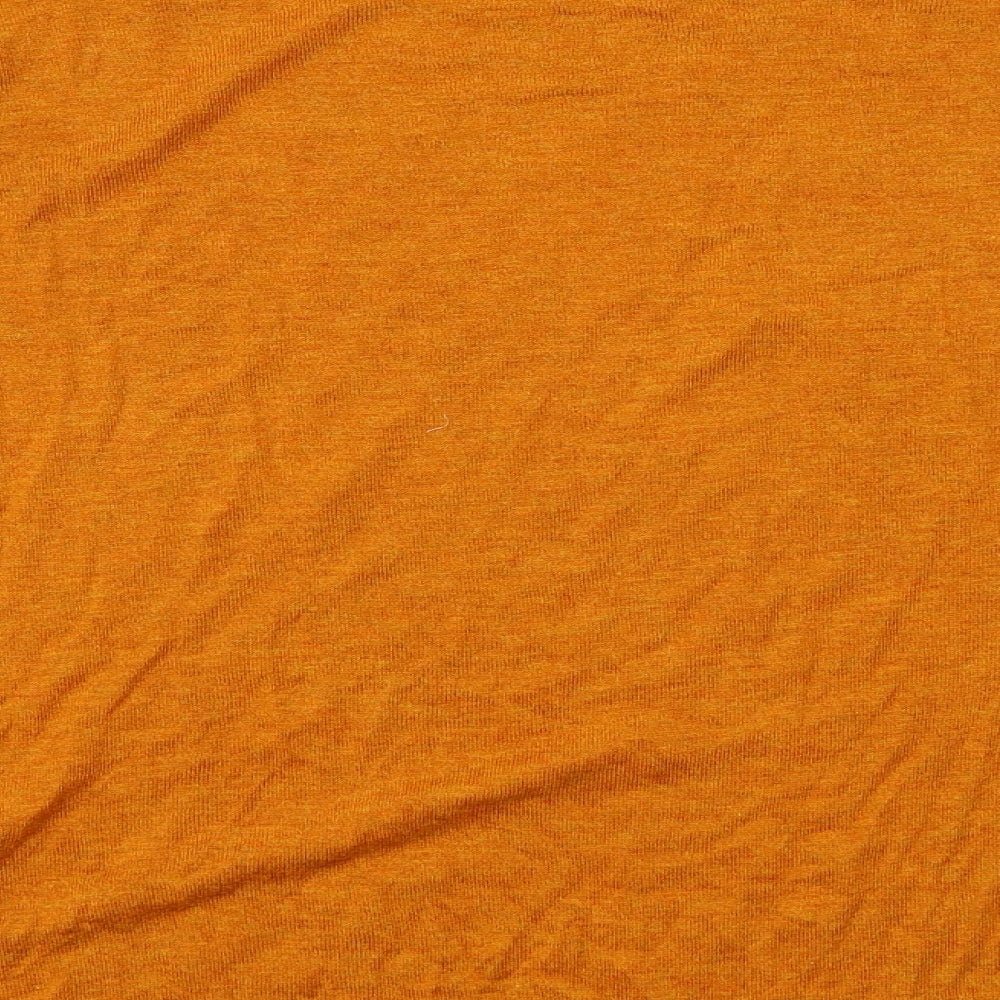 H&M Womens Orange Round Neck Acrylic Pullover Jumper Size S