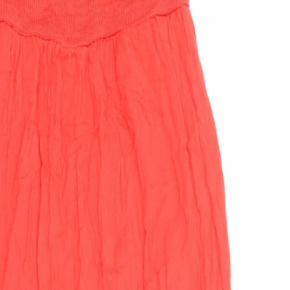 River Island Womens Red Viscose Trapeze & Swing Size 8 Off the Shoulder Pullover