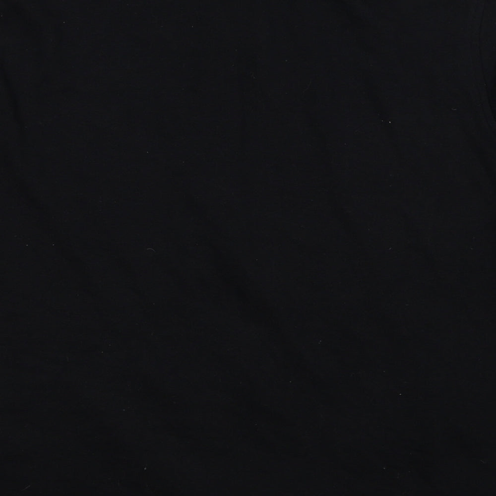 Bonmarché Womens Black Cotton Full Zip Sweatshirt Size M Zip