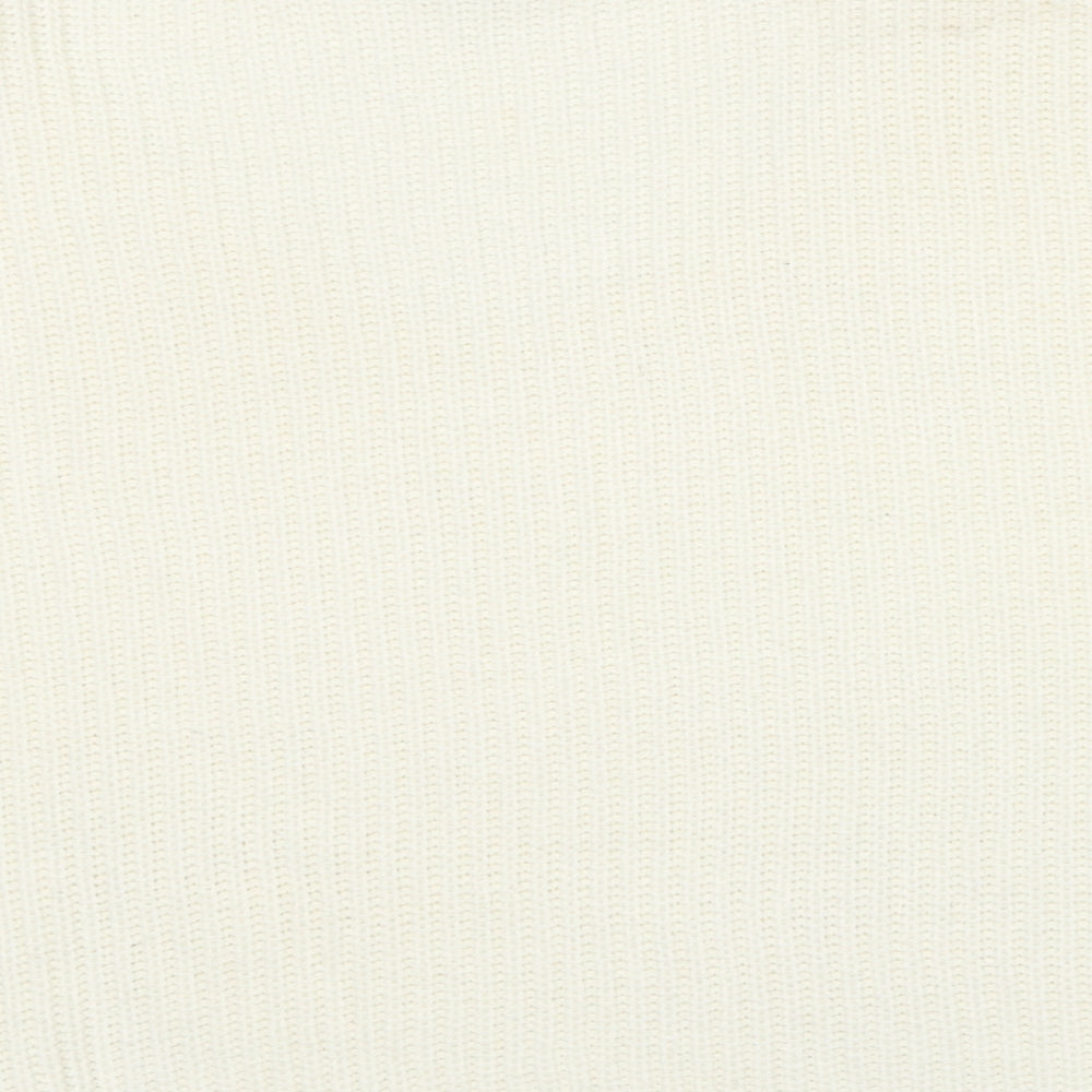 Divided by H&M Womens Ivory V-Neck Acrylic Pullover Jumper Size M