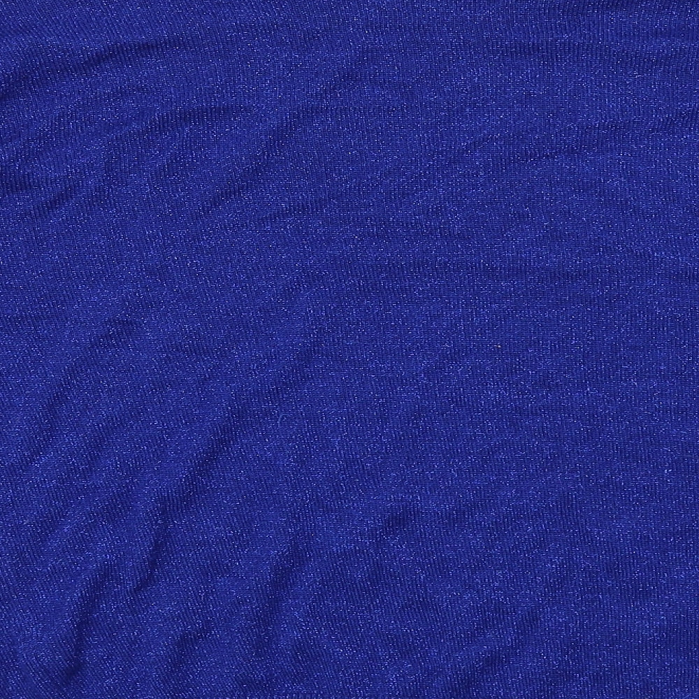 Topshop Womens Blue Round Neck Viscose Pullover Jumper Size 8