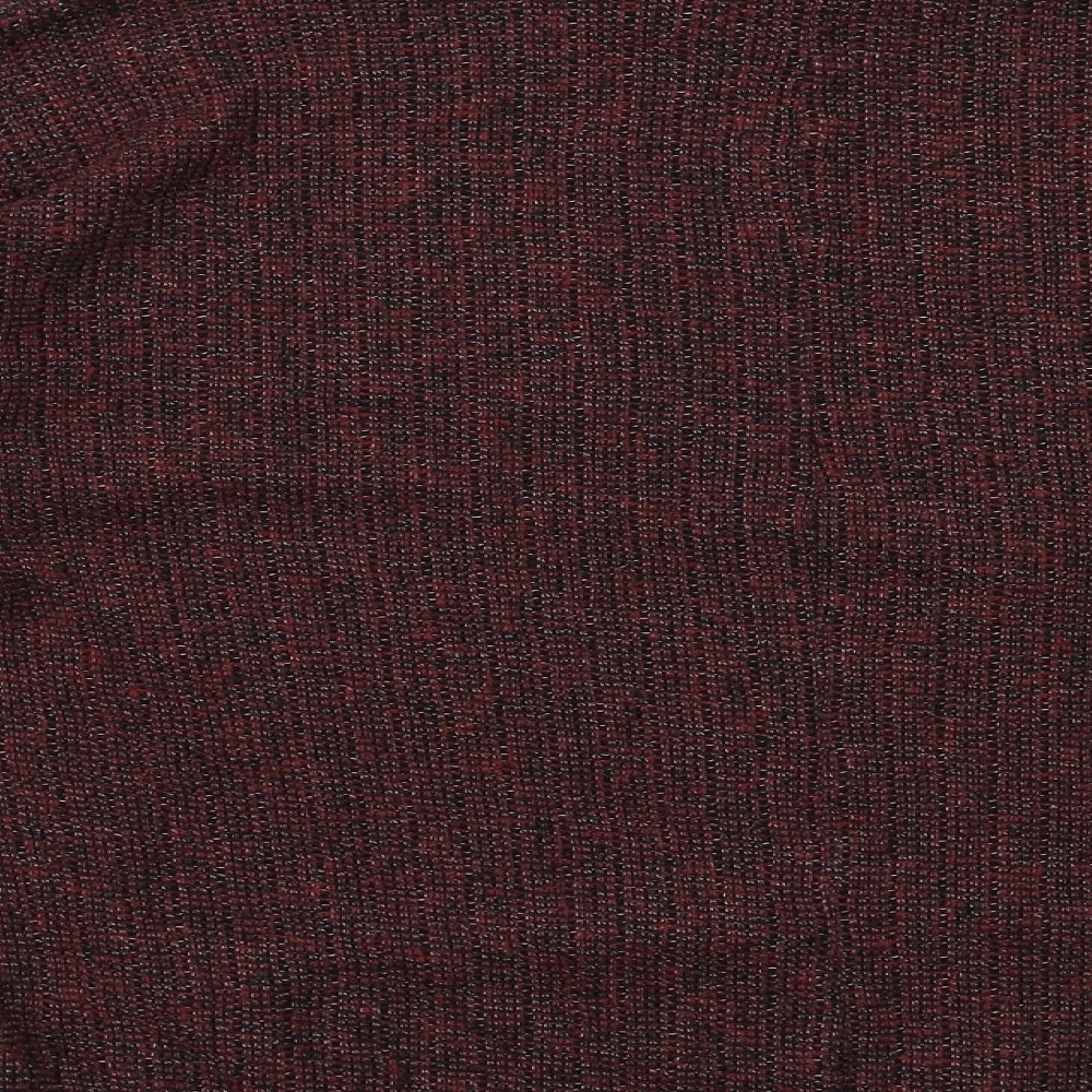 Topshop Womens Red Roll Neck Polyester Pullover Jumper Size 10