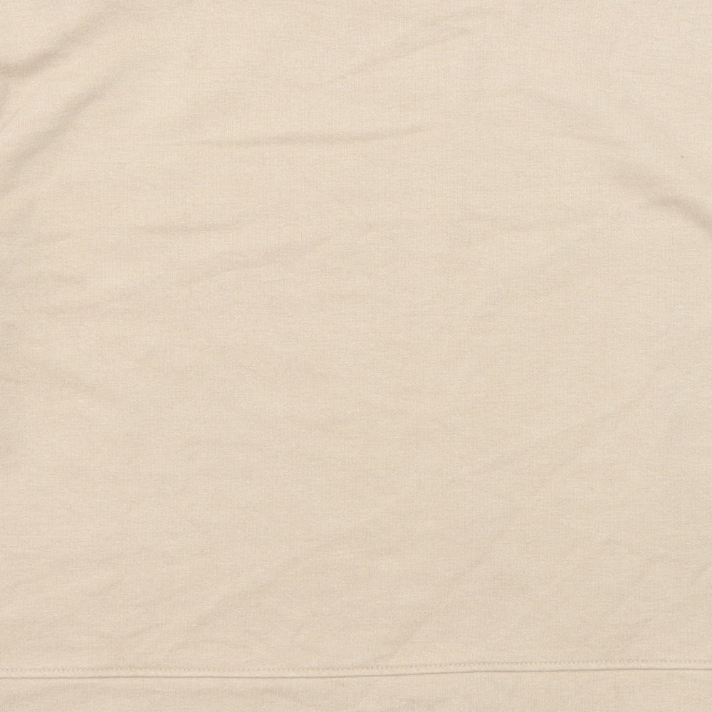 Marks & Spencer Womens Beige Cotton Pullover Sweatshirt Size S Pullover