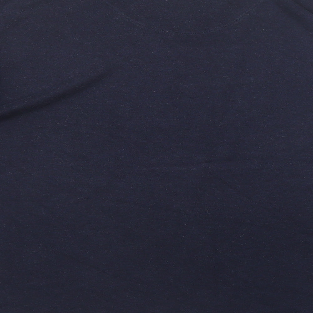 Marks & Spencer Mens Blue Viscose Pullover Sweatshirt Size L Push Lock