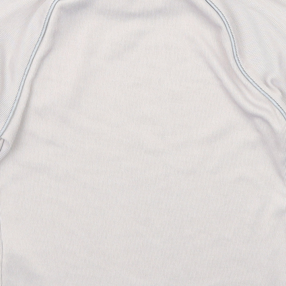 ASOS Womens Grey Polyester Basic T-Shirt Size 12 Mock Neck