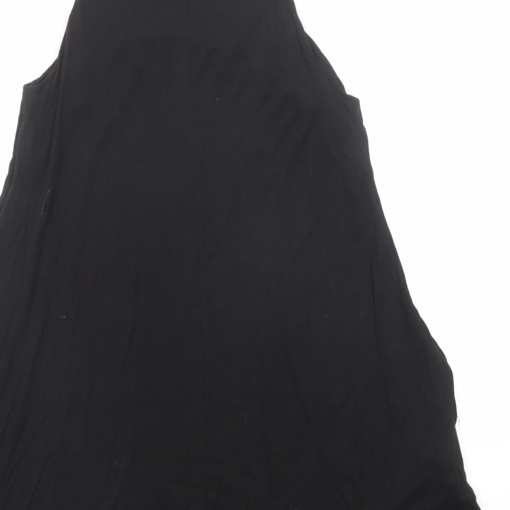 H&M Womens Black Viscose A-Line Size S Round Neck Pullover