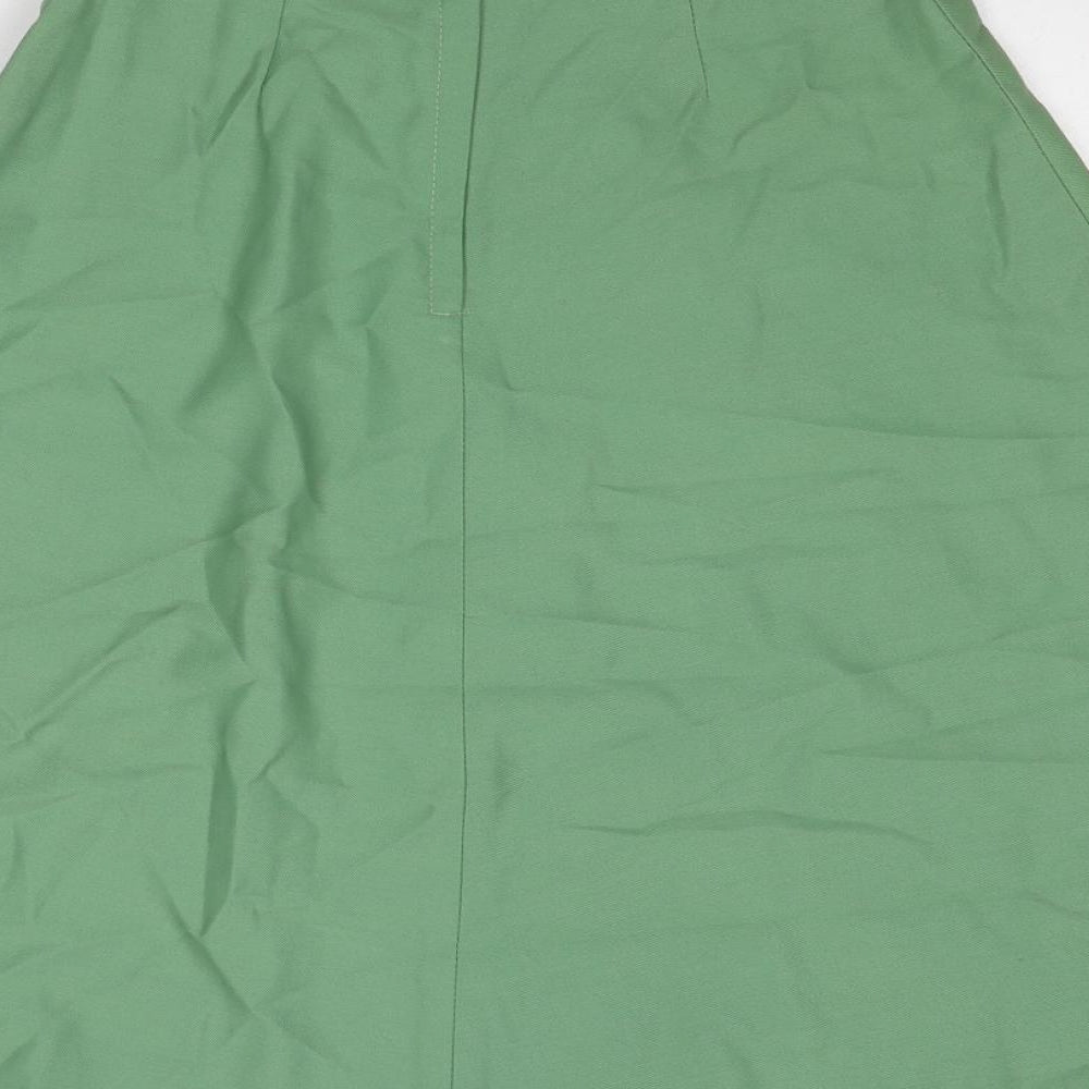 Spinney Womens Green Polyester Swing Skirt Size 10 Zip