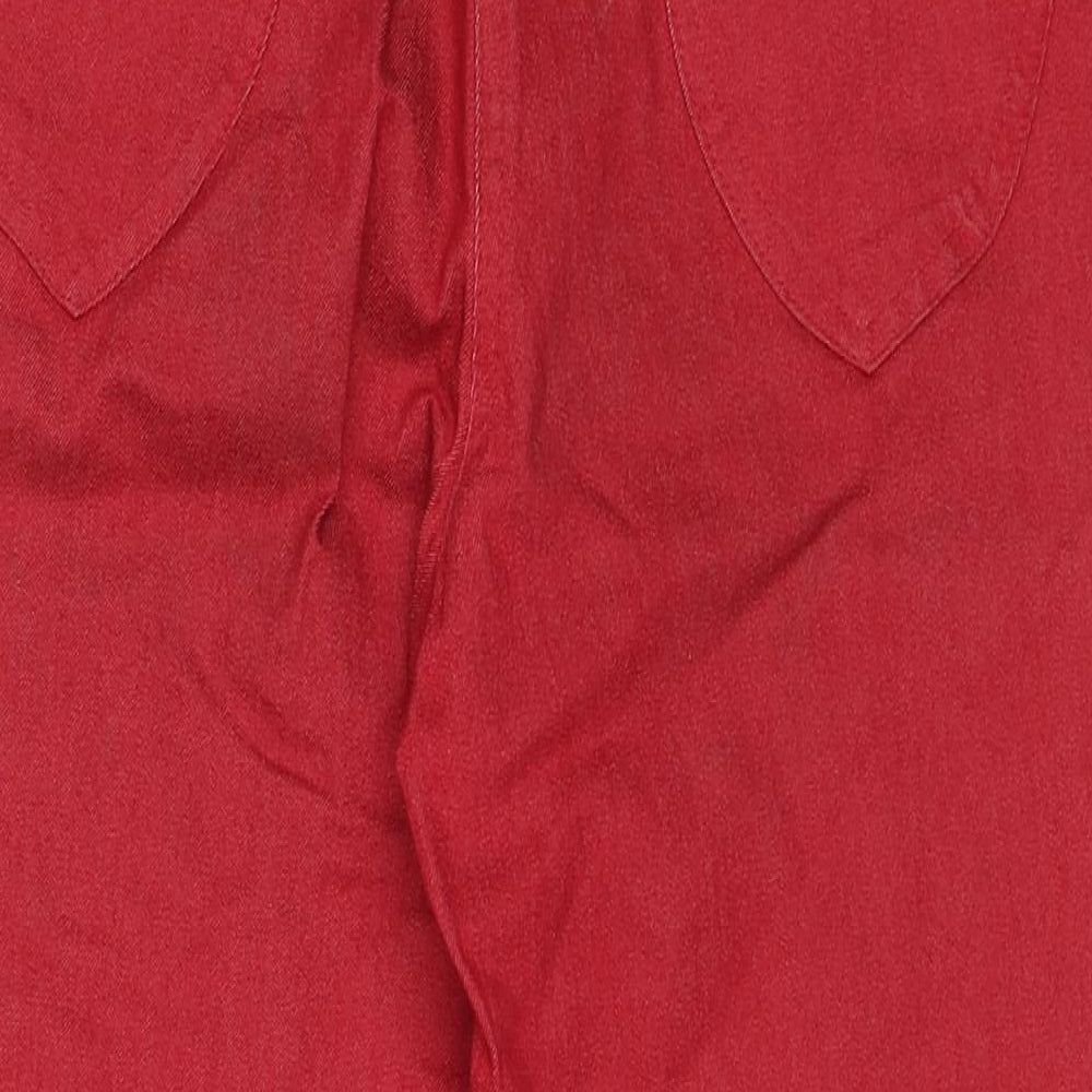 Klass Womens Red Cotton Straight Jeans Size 10 Regular