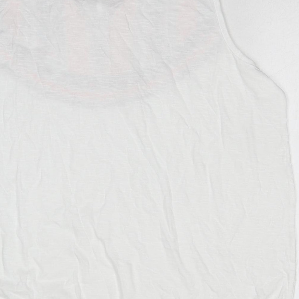 BPC Collection Womens White Cotton Basic Tank Size XL Round Neck