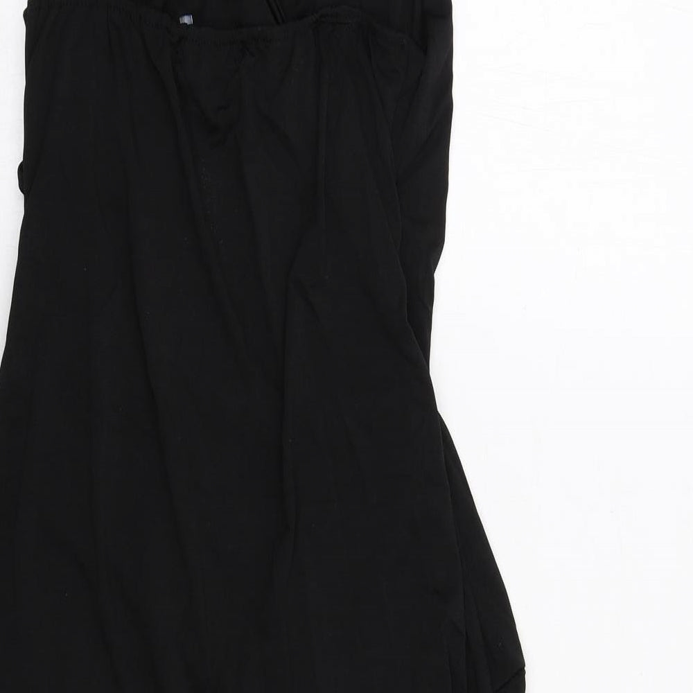 Fly Southeast Womens Black Viscose Trapeze & Swing Size L V-Neck Pullover