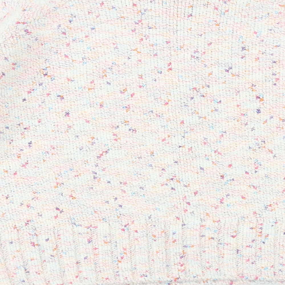 Marks & Spencer Womens Multicoloured Round Neck Acrylic Pullover Jumper Size 12
