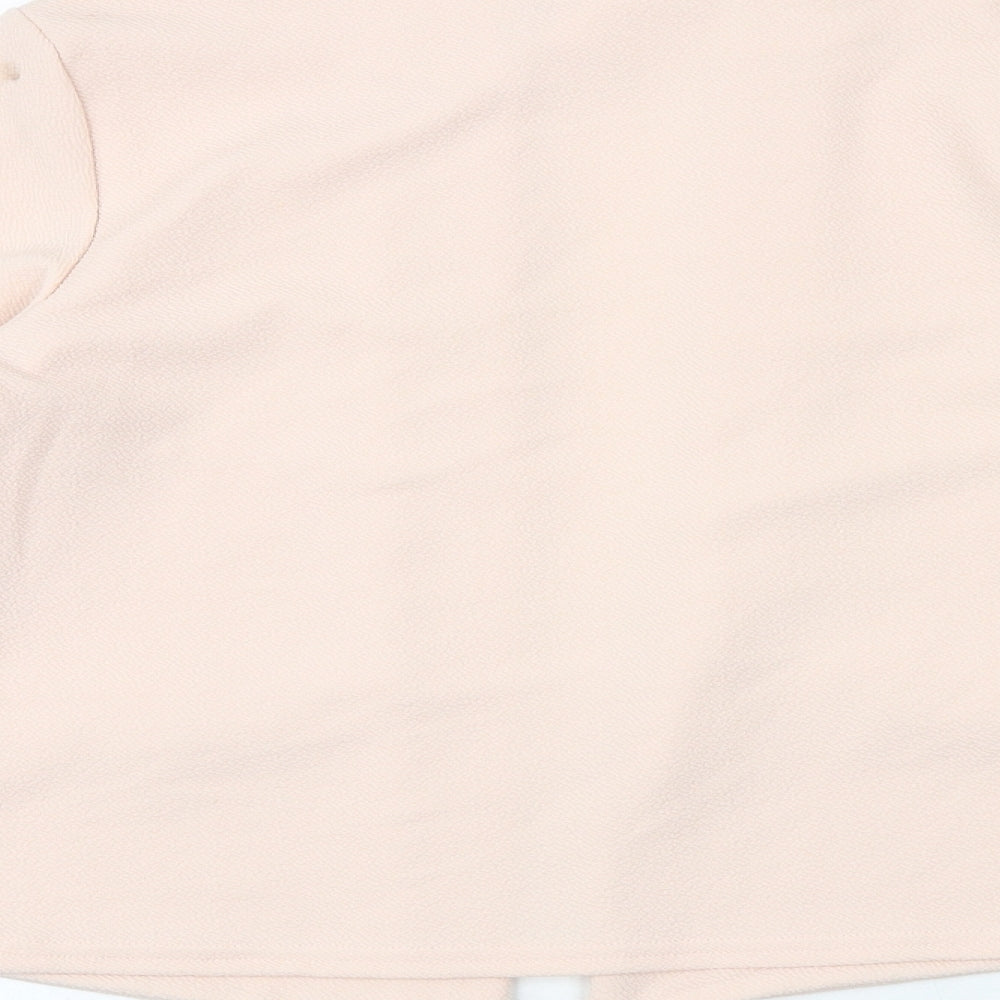 Select Womens Pink V-Neck Polyester Cardigan Jumper Size 12