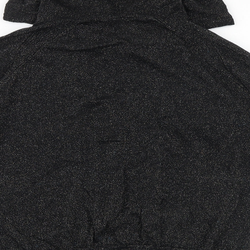 NEXT Womens Black Round Neck Cotton Pullover Jumper Size 12